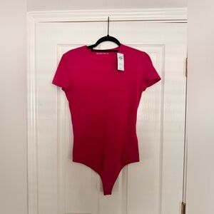 ABERCROMBIE & FITCH Short-Sleeve Cotton Seamless Fabric Crew Bodysuit